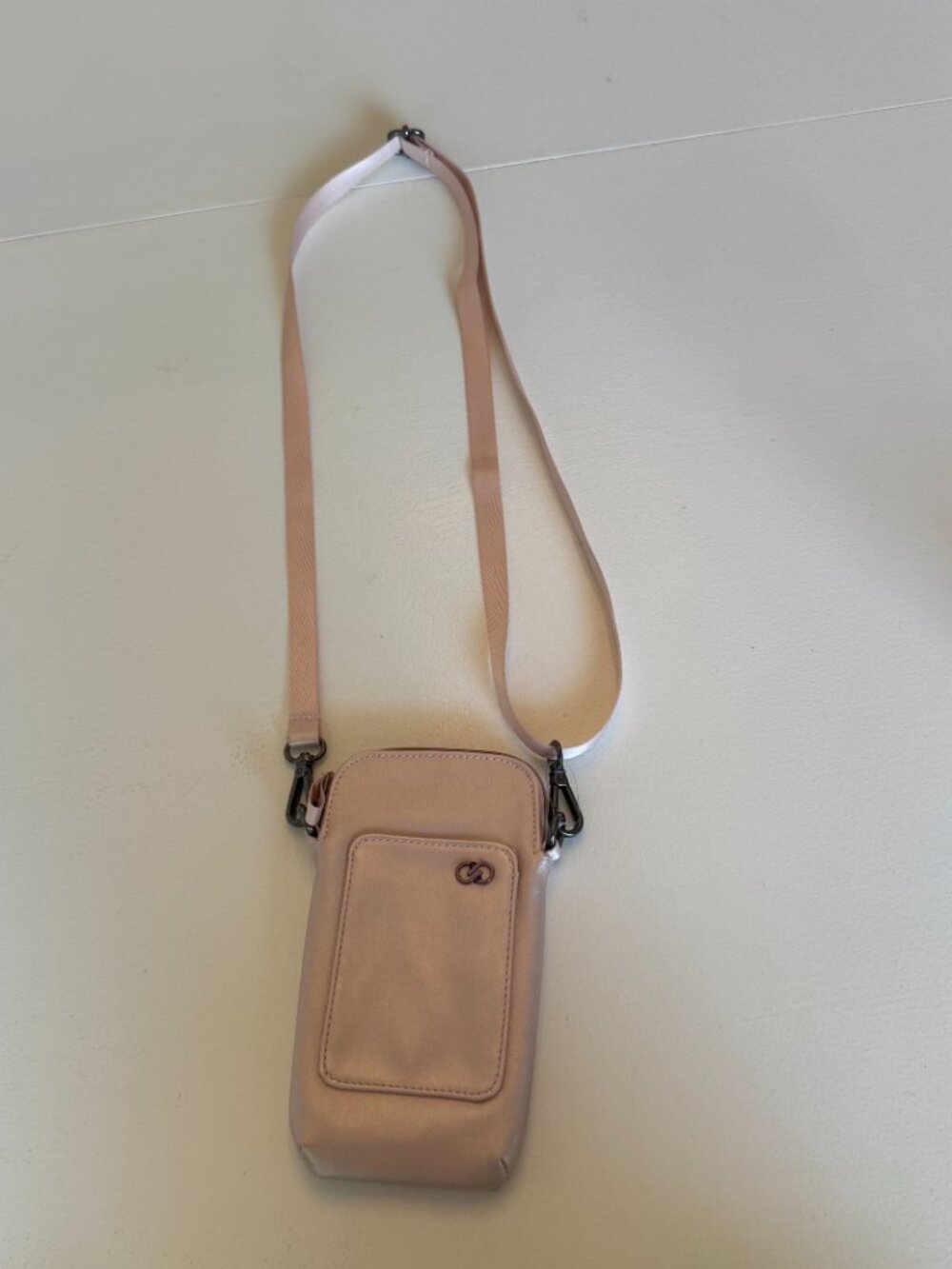 CALIA by Carrie Underwood Modular Phone Crossbody Bag Pink Metallic Adjustable - Picture 8 of 8